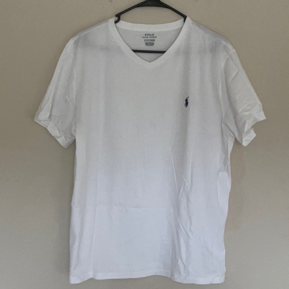 Polo by Ralph Lauren White V-Neck Men's Shirt